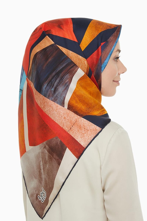 LevidorTaba Twill Saf İpek Eşarp