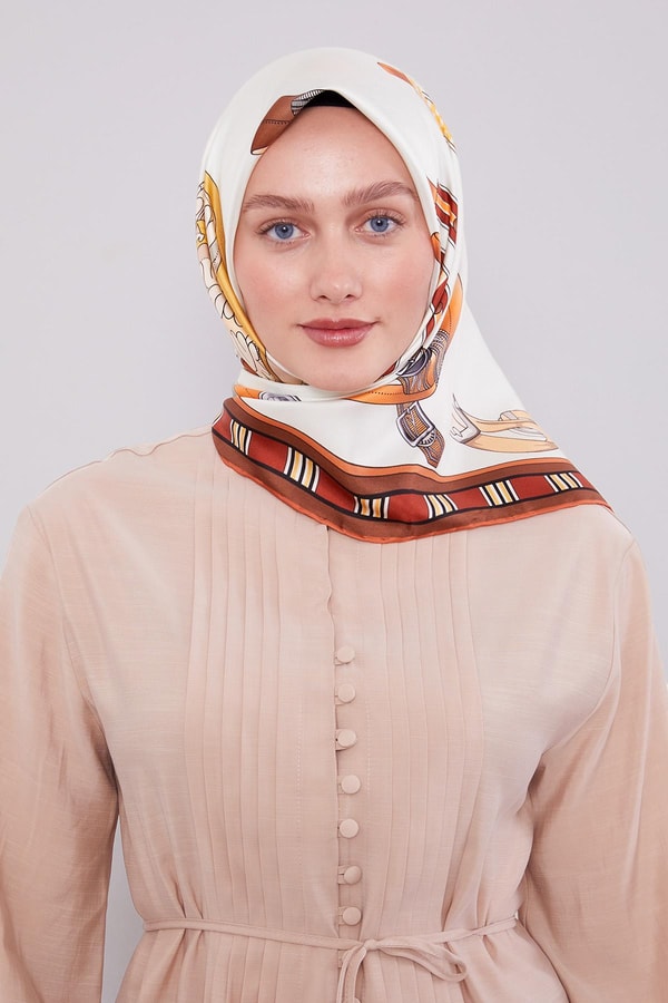 LevidorTarçın Twill İpek Eşarp Lunera Koleksiyonu