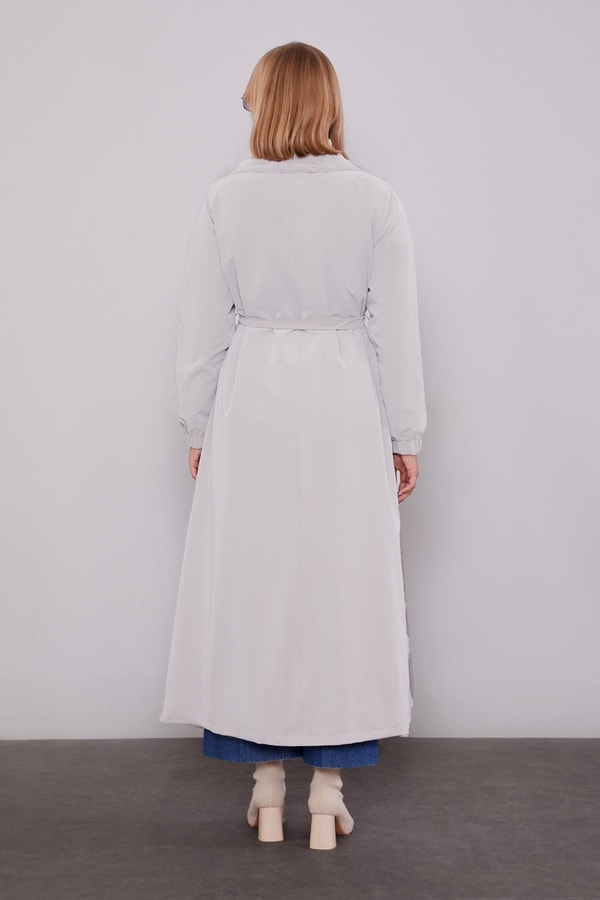 LevidorTaş AçılırFermuar Detaylı Trençkot