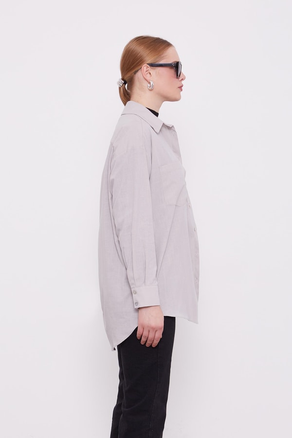 LevidorTaş Dokulu Pamuk Gömlek