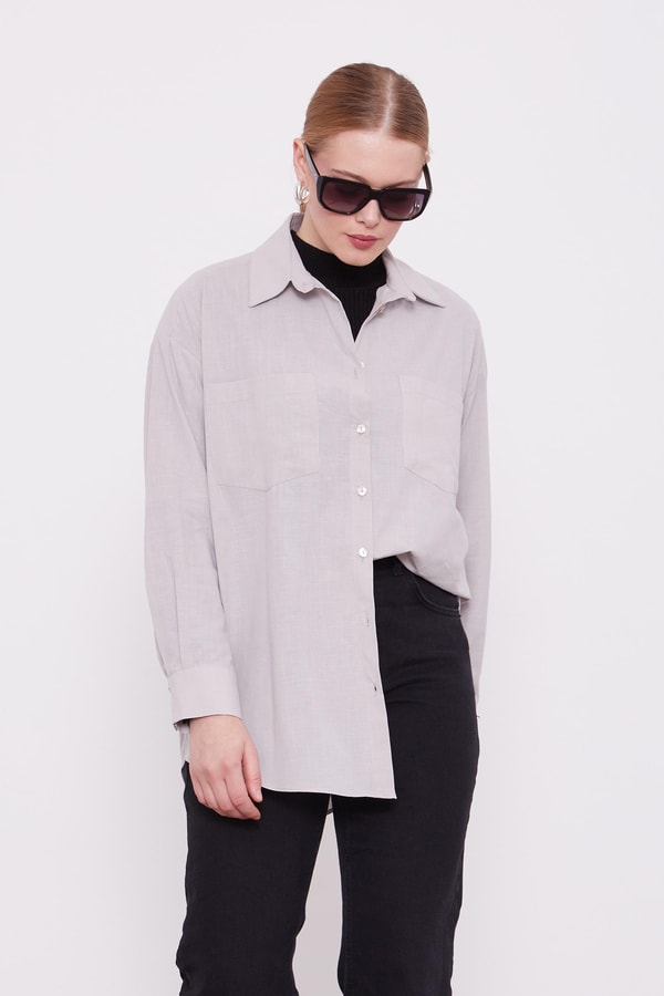 LevidorTaş Dokulu Pamuk Gömlek