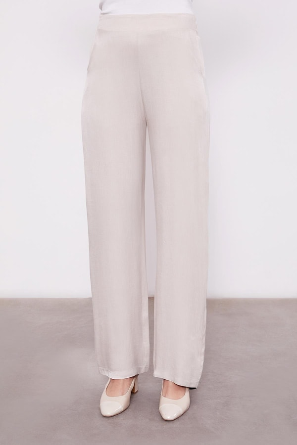 LevidorTaş Fermuar Yaka Düğme Cep Detaylı Tunik Takım