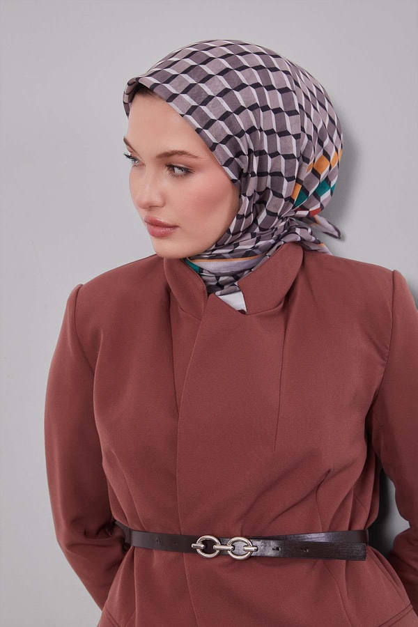 LevidorTaş Küp Desen Soft Eşarp