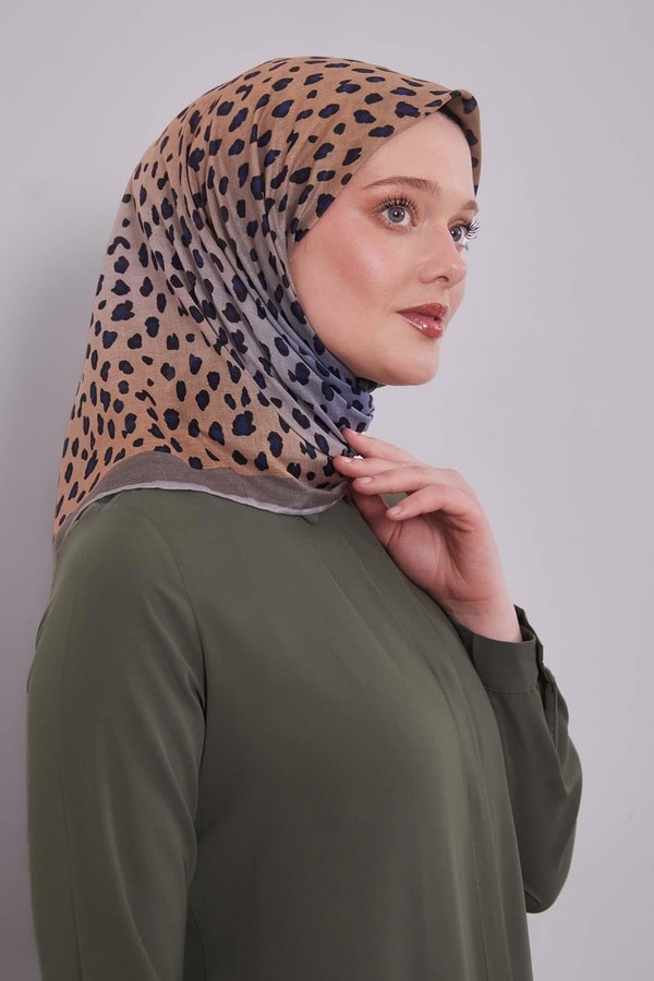 LevidorTaş Leopar Desen Soft Eşarp