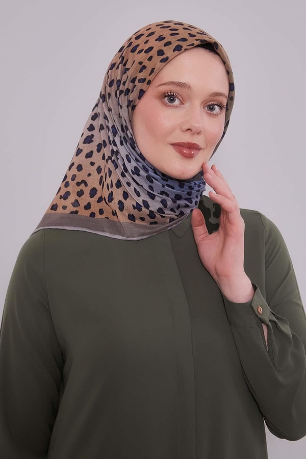 LevidorTaş Leopar Desen Soft Eşarp