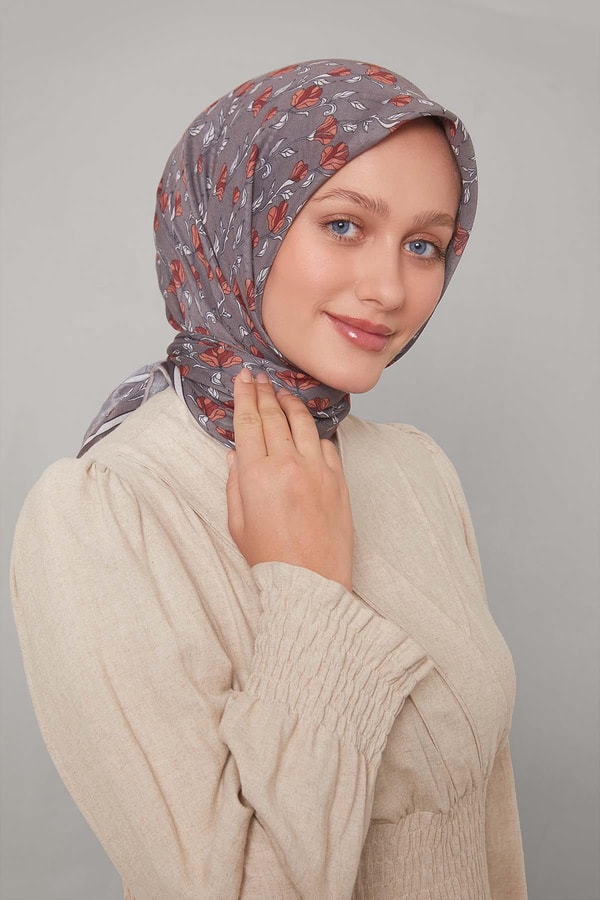 LevidorTaş Sarmaşık Desen Soft Eşarp