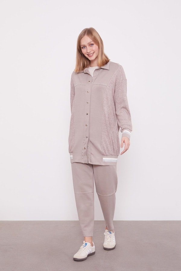 LevidorTaş Simli Ribana Detay Takım