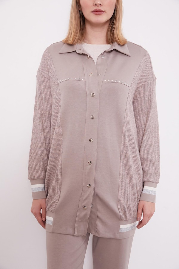 LevidorTaş Simli Ribana Detay Takım