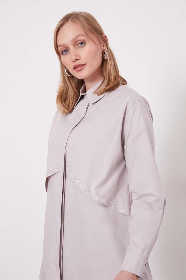 LevidorTaş Taş Detaylı Gömlek