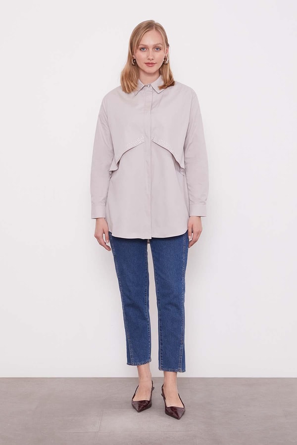 LevidorTaş Taş Detaylı Gömlek