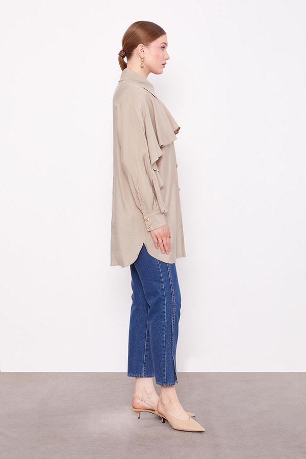 LevidorTaş Volan Detaylı Gömlek