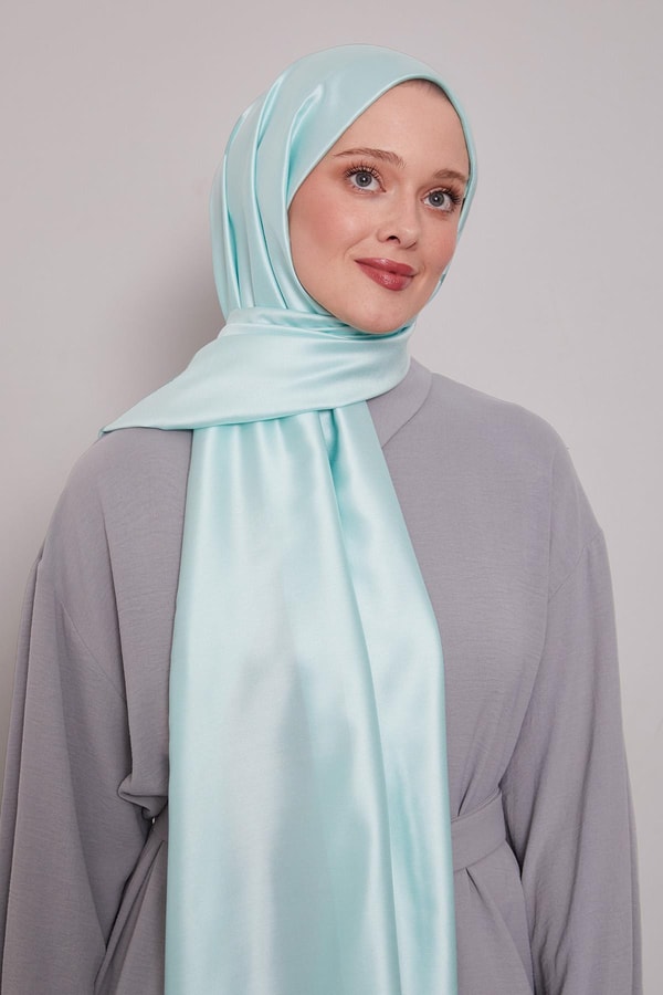 LevidorTurkuaz İpek Şal