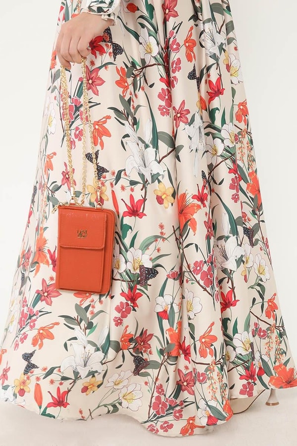 LevidorTuruncu Baskı Model Zincirli Cüzdan