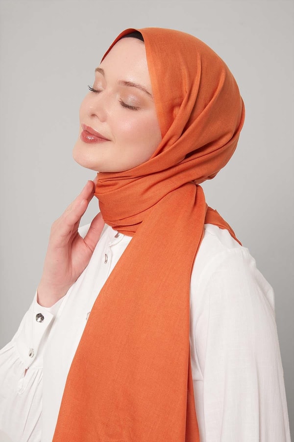 LevidorTuruncu Düz Tensel Şal