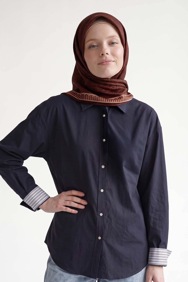 LevidorTuruncu Etnik Desen Marvella Eşarp