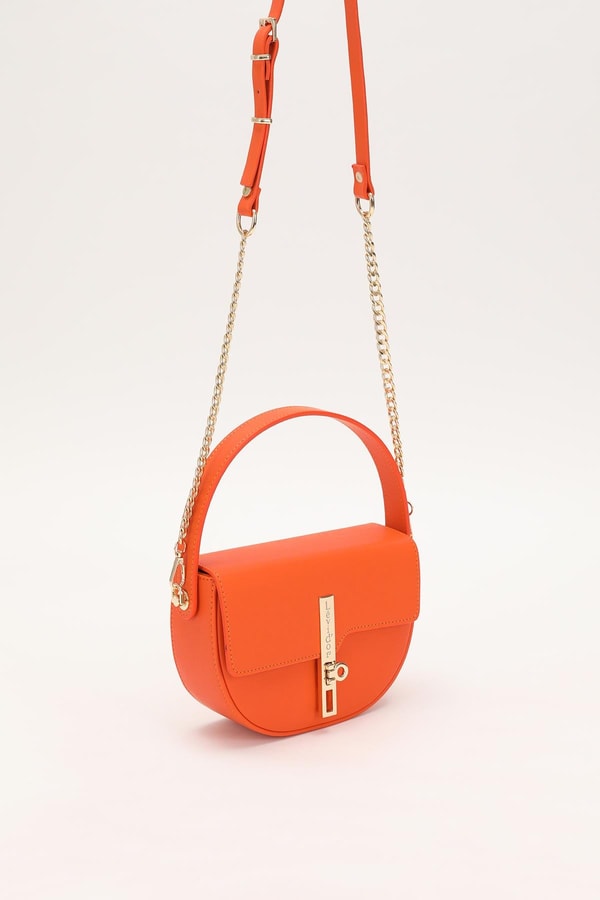 LevidorTuruncu Kilit Kapamalı El Çantası