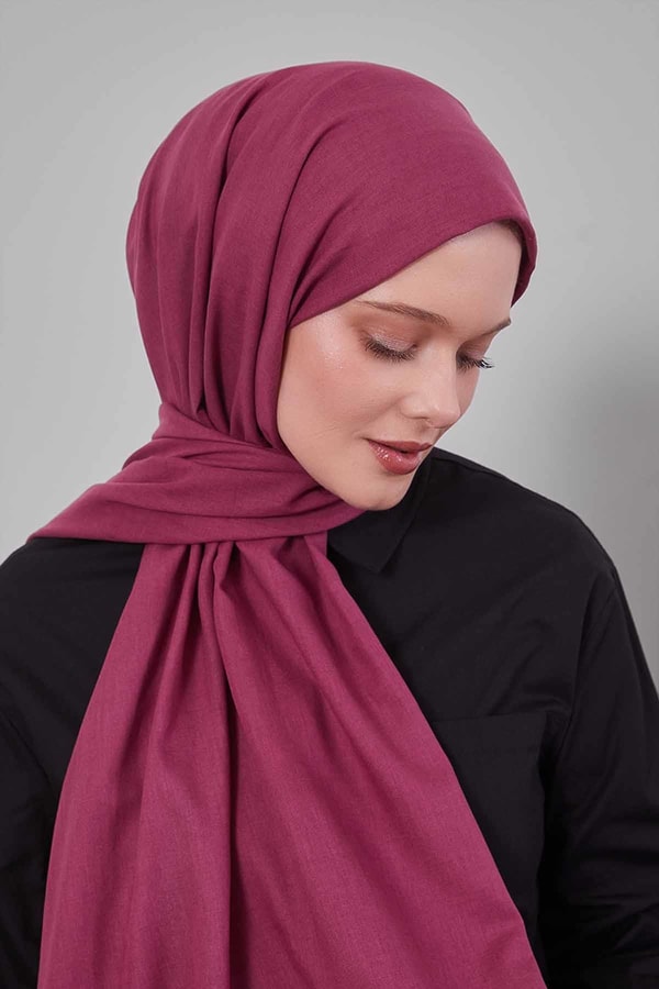 LevidorVişne Düz Tensel Şal