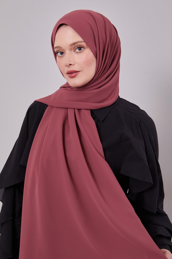 LevidorVişne Düz Trend Şal
