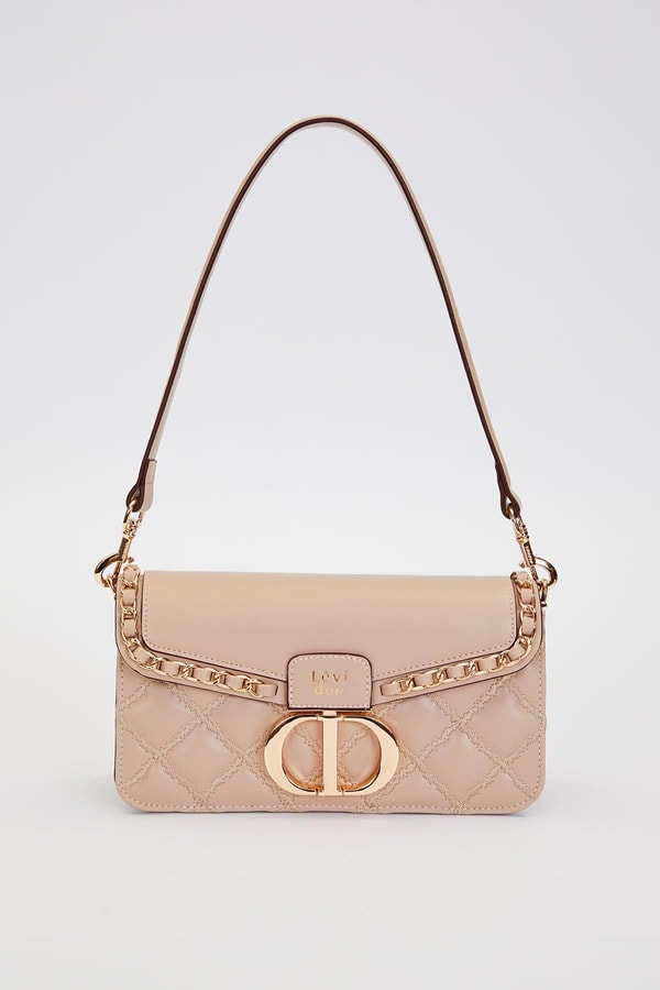 LevidorVizon Çift Askılı Kapitone Omuz Çantası