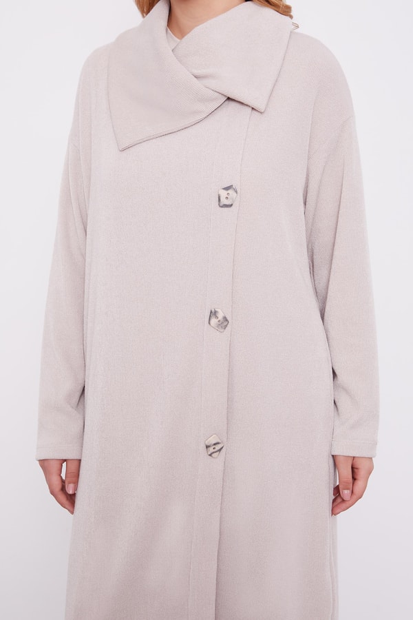 LevidorVizon Düğme Detaylı Pantolonlu Tunik Takım