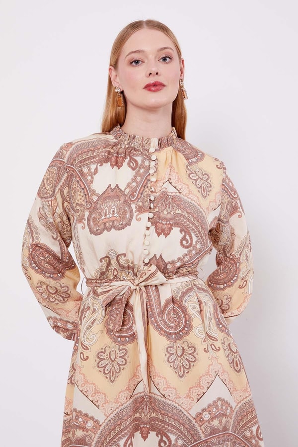 LevidorVizon Etnik Desenli Elbise