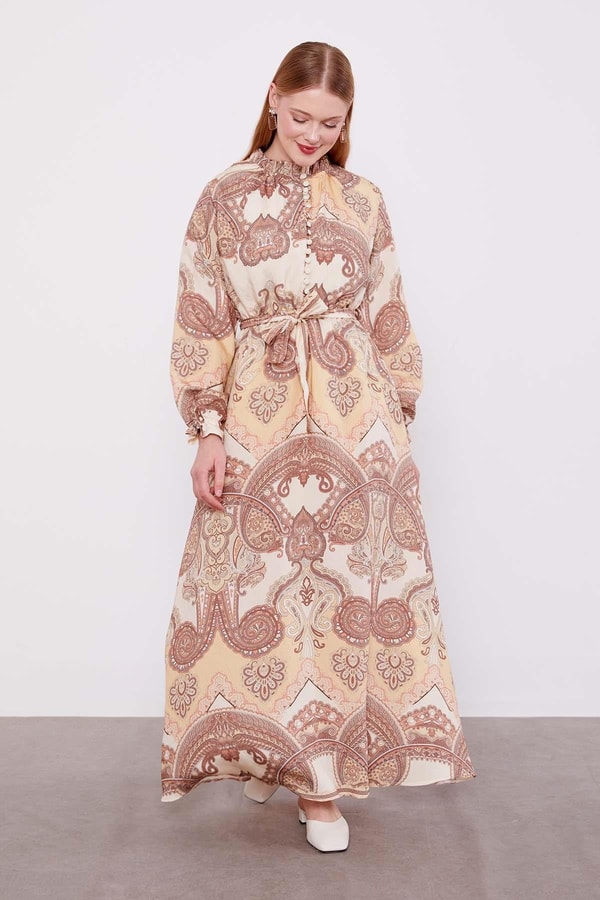 LevidorVizon Etnik Desenli Elbise