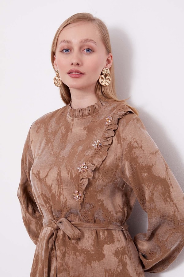 LevidorVİZON Fırfır Detayı Elbise