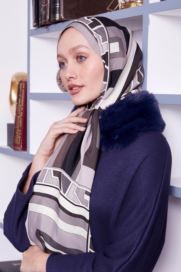 LevidorVizon Geometrik Desen Royal Şal