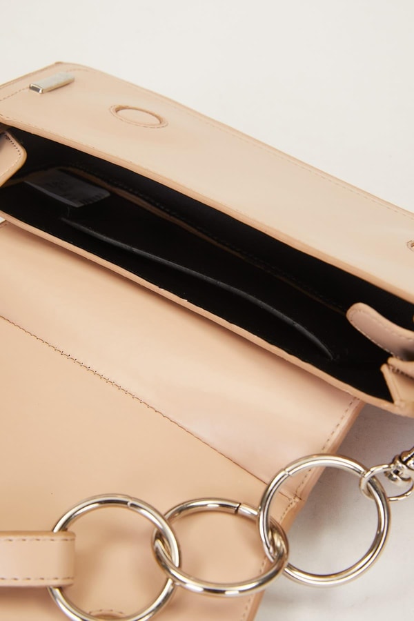 LevidorVizon Kapaklı Deri Asklı Baget Çanta