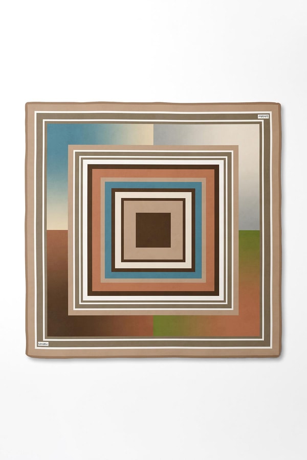 LevidorVizon Kare Desen Twill İpek Eşarp