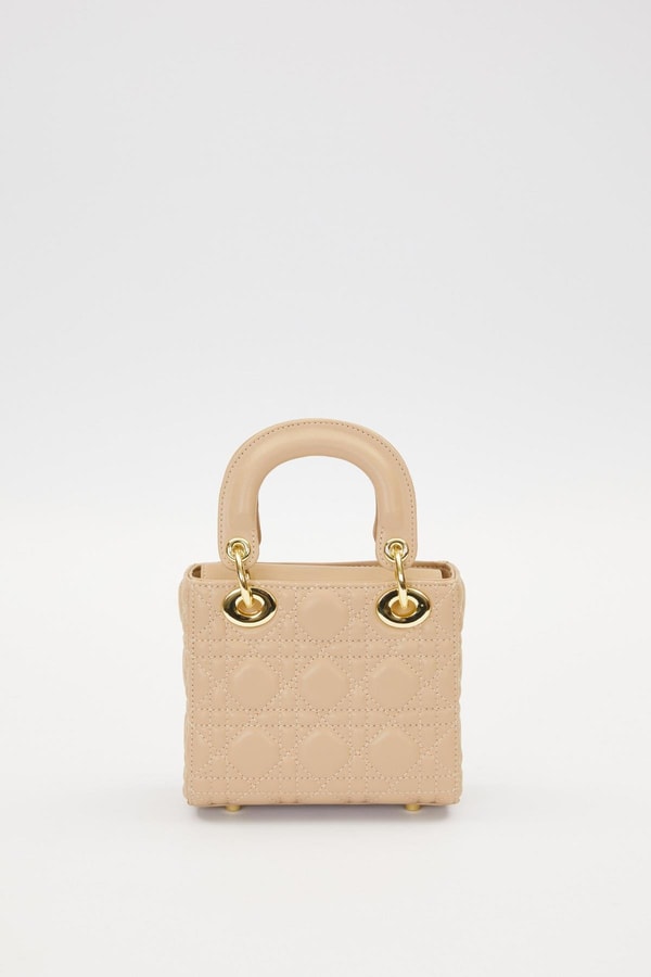 LevidorVİZON Kare Gold Detaylı El Çantası