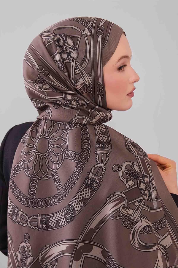 LevidorVizon Karışık Desenli Yün İpek Şal