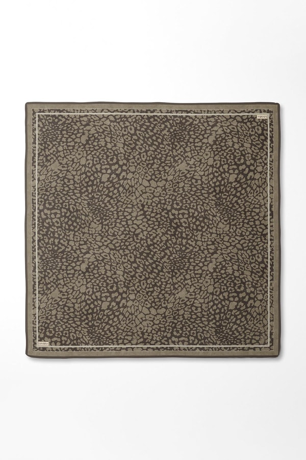 LevidorVizon Leopar Desen Twill İpek Eşarp