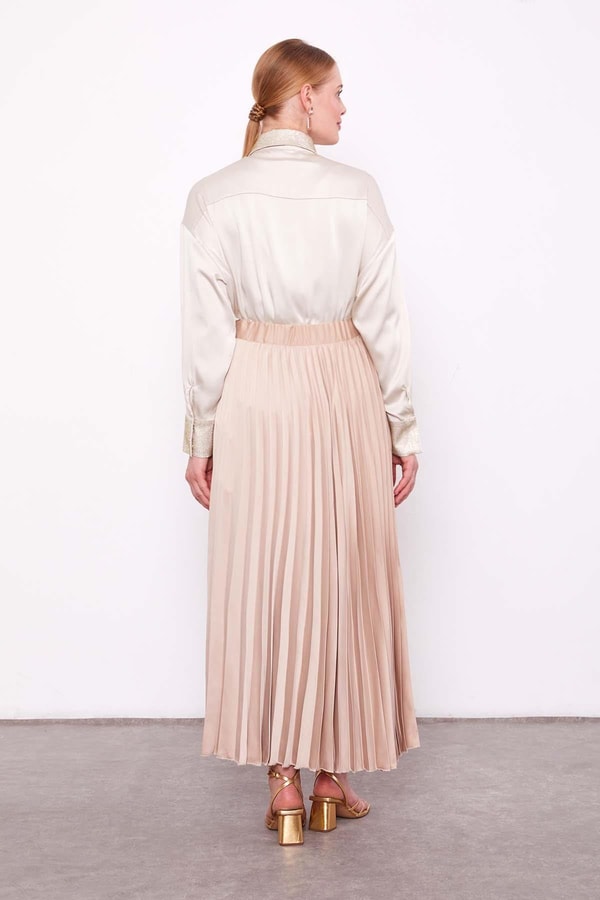 LevidorVizon Piliseli Saten Etek