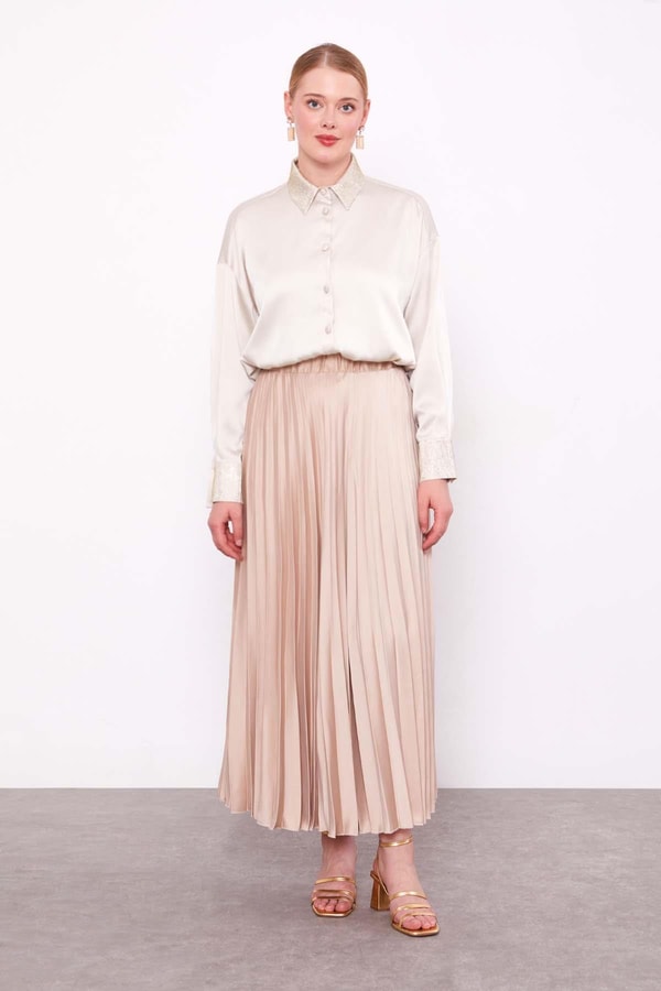 LevidorVizon Piliseli Saten Etek