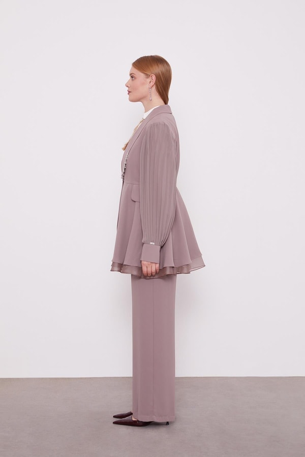 LevidorVizon Şifon kollu Taş Detay