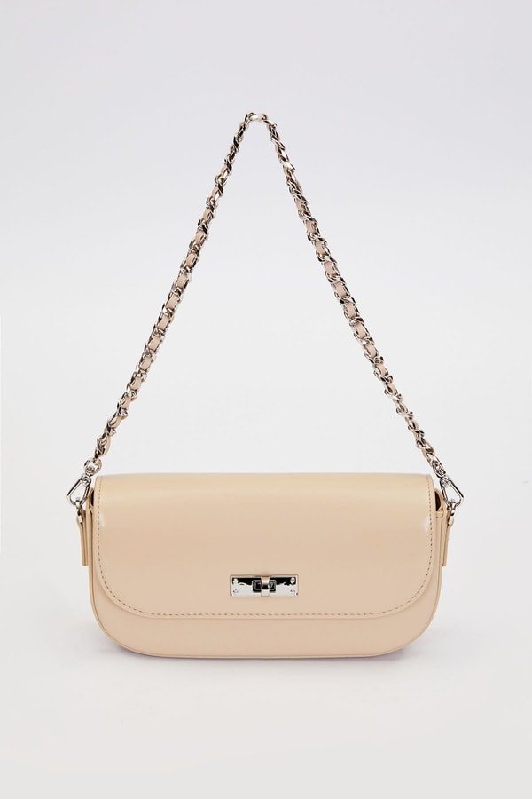 LevidorVizon Silver Kilit Detaylı Omuz Çantası