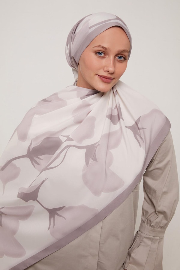 LevidorVizon Soyut Çiçek Desenli Elegance Şal