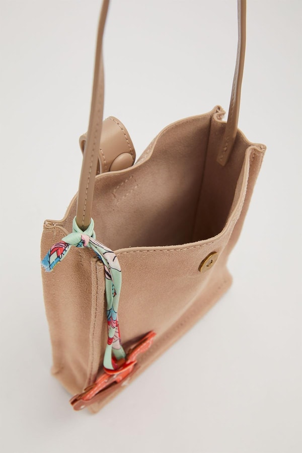 LevidorVizon Süet Uzun Askılı Omuz Çantası