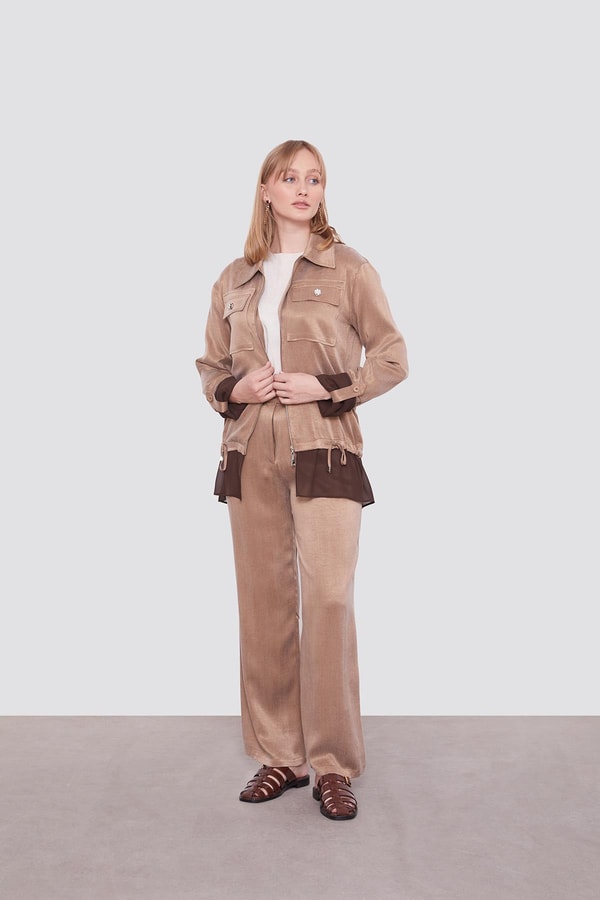 LevidorVizon Tül Manşet Detaylı Cupra İkili Takım