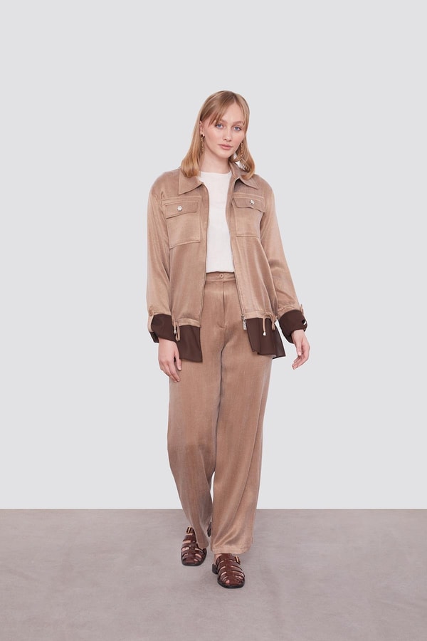 LevidorVizon Tül Manşet Detaylı Cupra İkili Takım