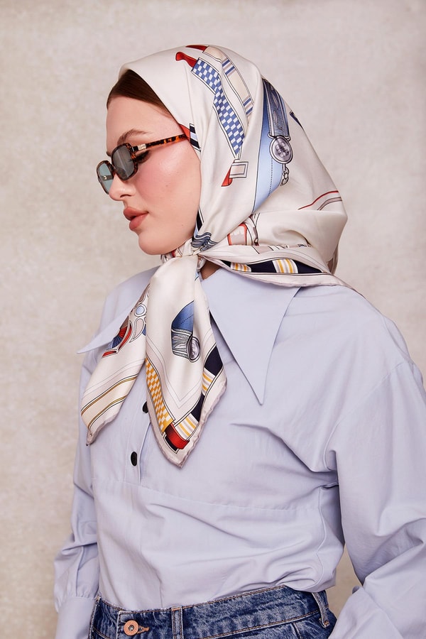 LevidorVizon Twill İpek Eşarp Lunera Koleksiyonu