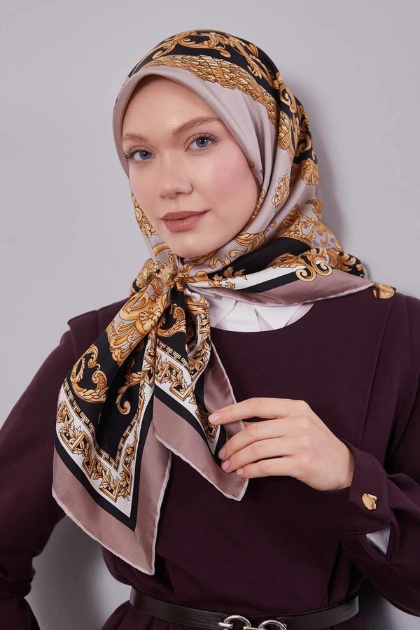 LevidorVizon Varak Desen Twill İpek Eşarp