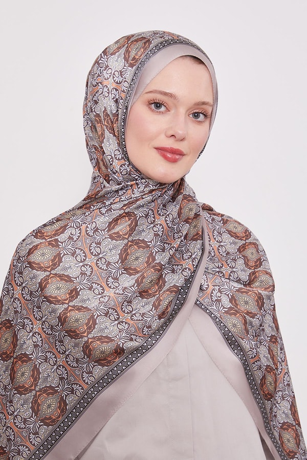 LevidorVizon Yansıma Desen Hint İpeği Şal