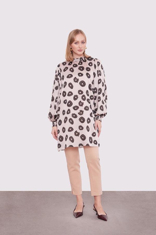 LevidorVizon Yuvarlak Desenli Tunik