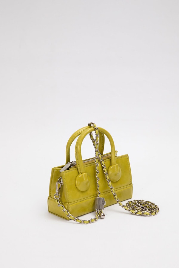 LevidorYeşil Ayarlanabilir Kilit Detaylı El Çantası