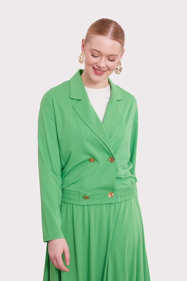 LevidorYeşil Bomber Ceketli Etek Takım