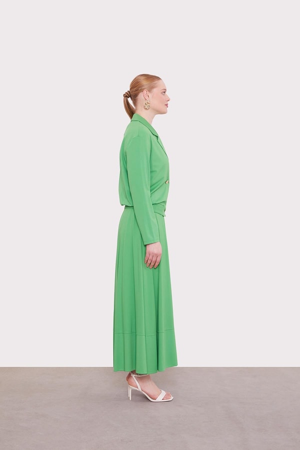 LevidorYeşil Bomber Ceketli Etek Takım