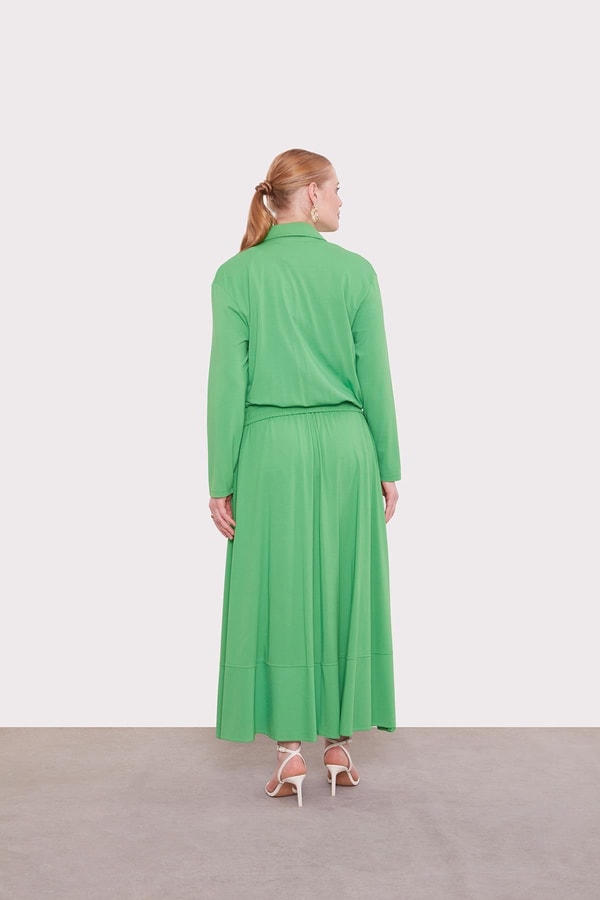 LevidorYeşil Bomber Ceketli Etek Takım