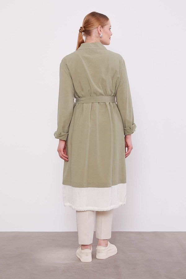 LevidorYeşil Cep Aksesuar Detaylı Cupra Kap